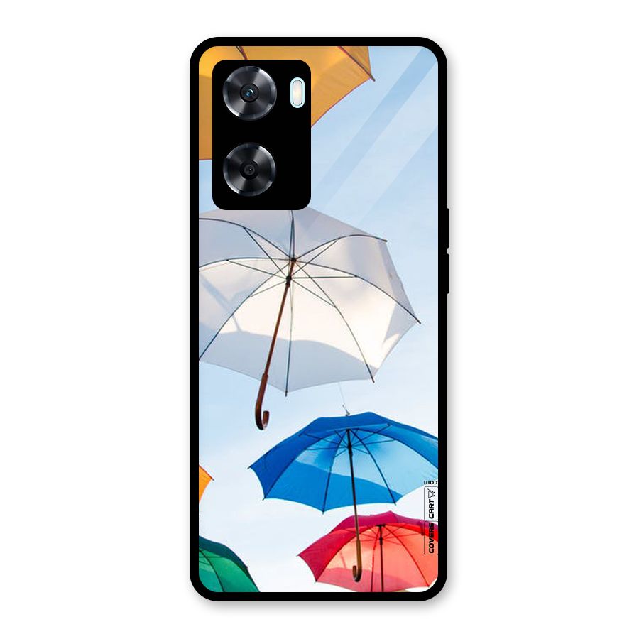 Umbrella Sky Glass Back Case for Oppo A77