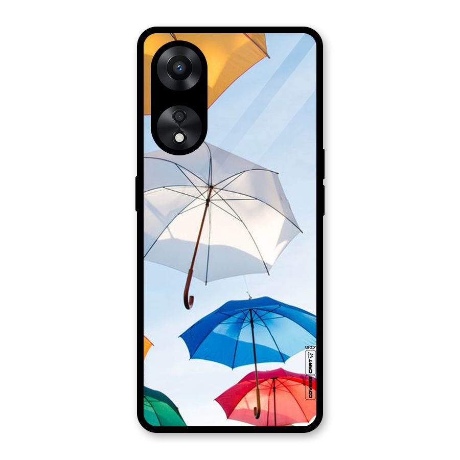 Umbrella Sky Glass Back Case for Oppo A78