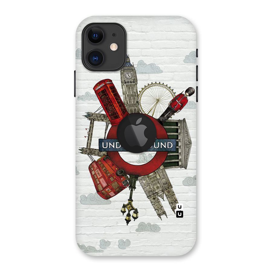 Underground Design Back Case for iPhone 11 Logo Cut