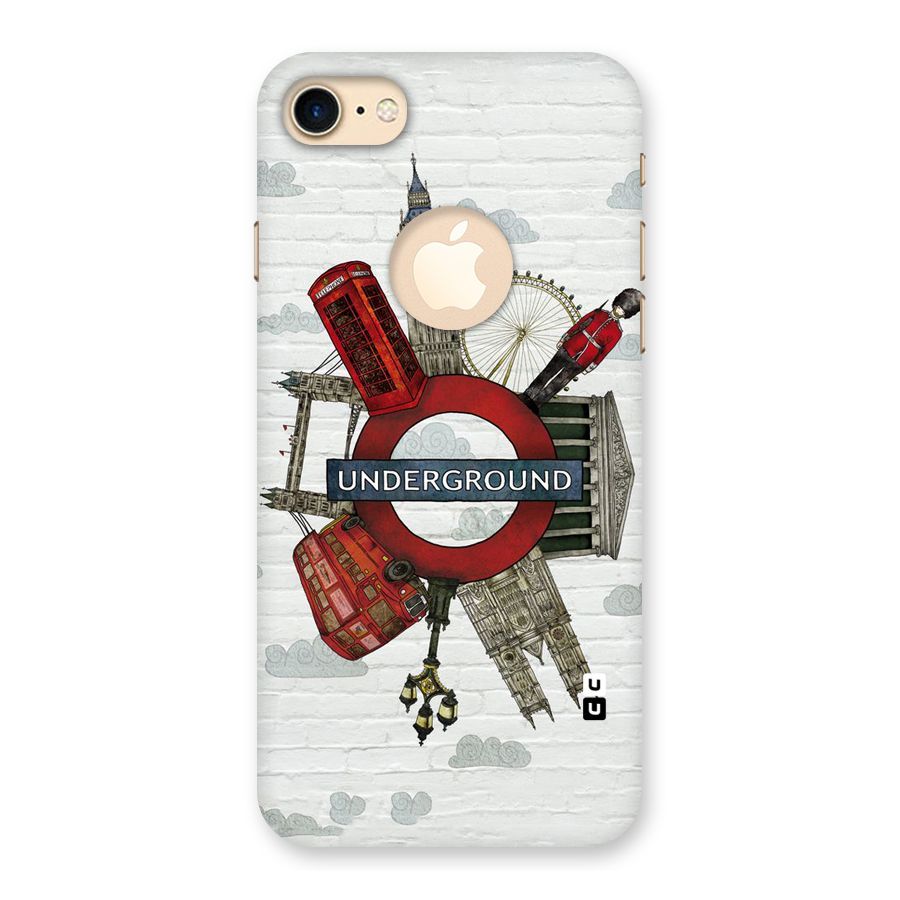 Underground Design Back Case for iPhone 7 Logo Cut