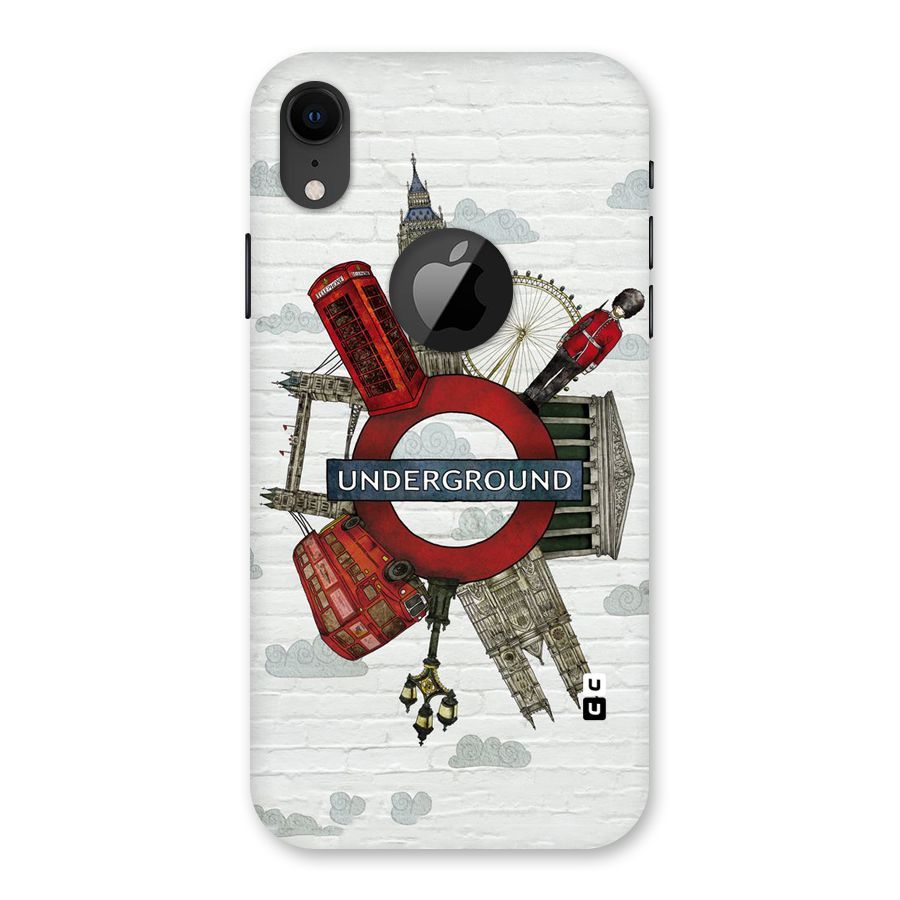 Underground Design Back Case for iPhone XR Logo Cut
