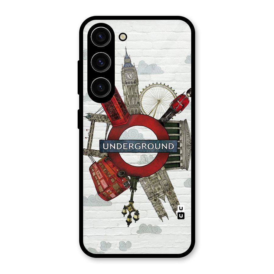 Underground Design Glass Back Case for Galaxy S23