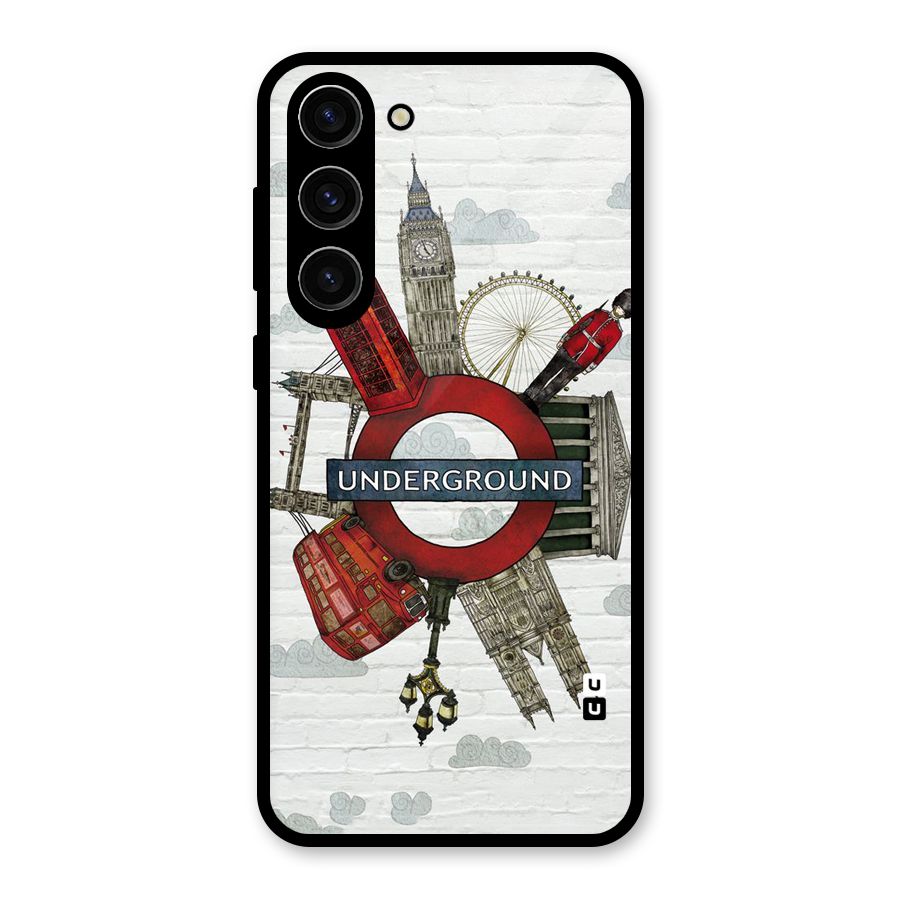 Underground Design Glass Back Case for Galaxy S23 Plus