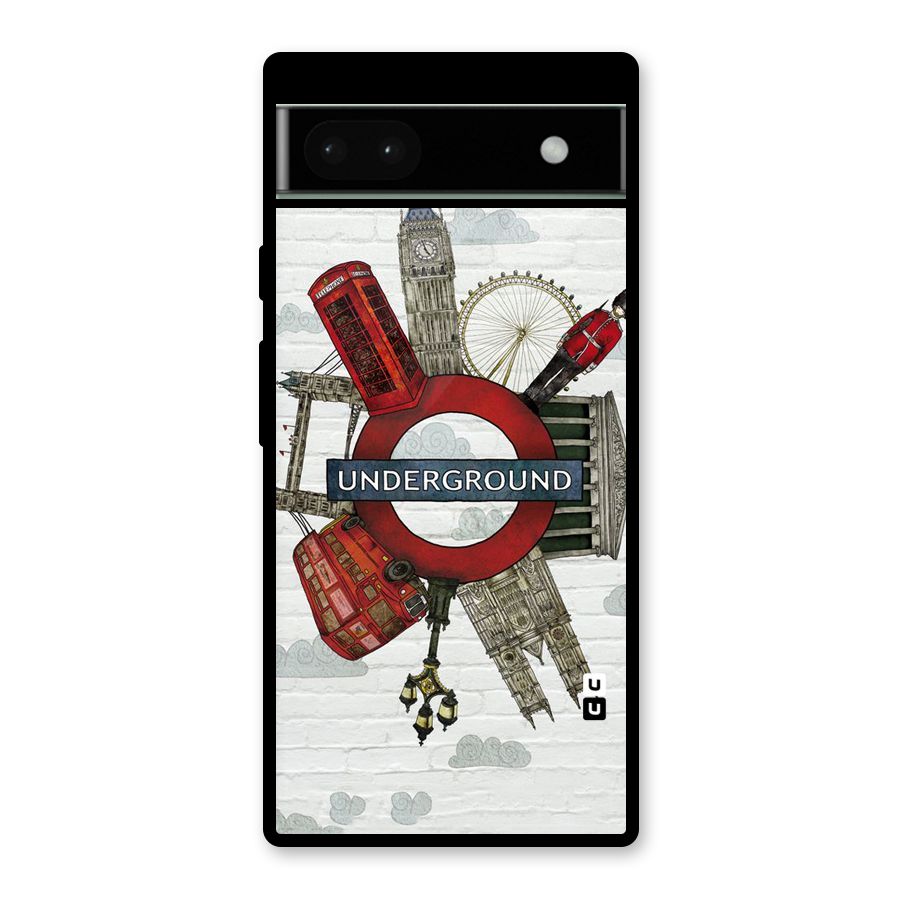 Underground Design Glass Back Case for Google Pixel 6a