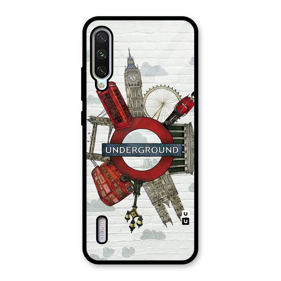 Underground Design Glass Back Case for Mi A3