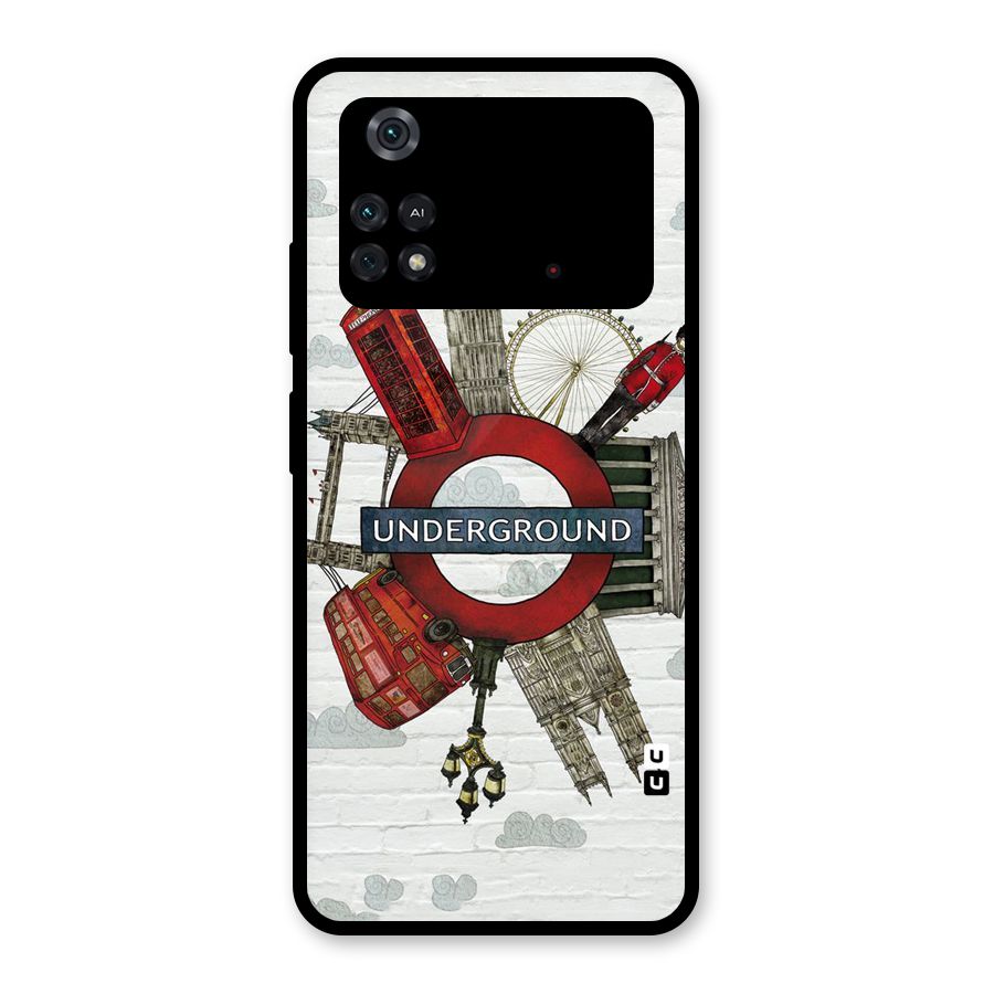 Underground Design Glass Back Case for Poco M4 Pro 4G