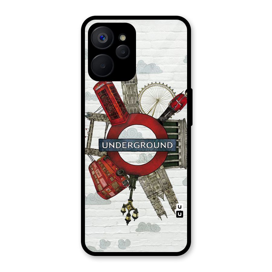 Underground Design Glass Back Case for Realme 9i 5G