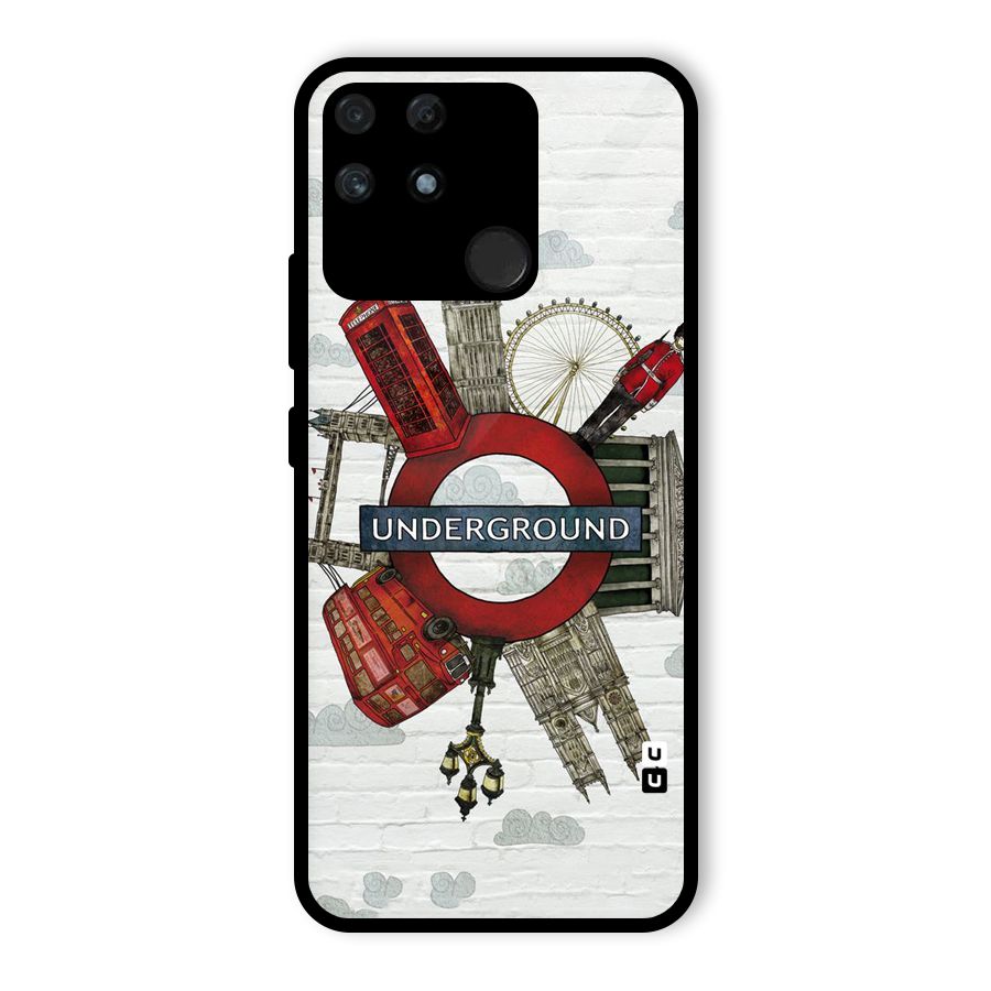 Underground Design Glass Back Case for Realme Narzo 50A