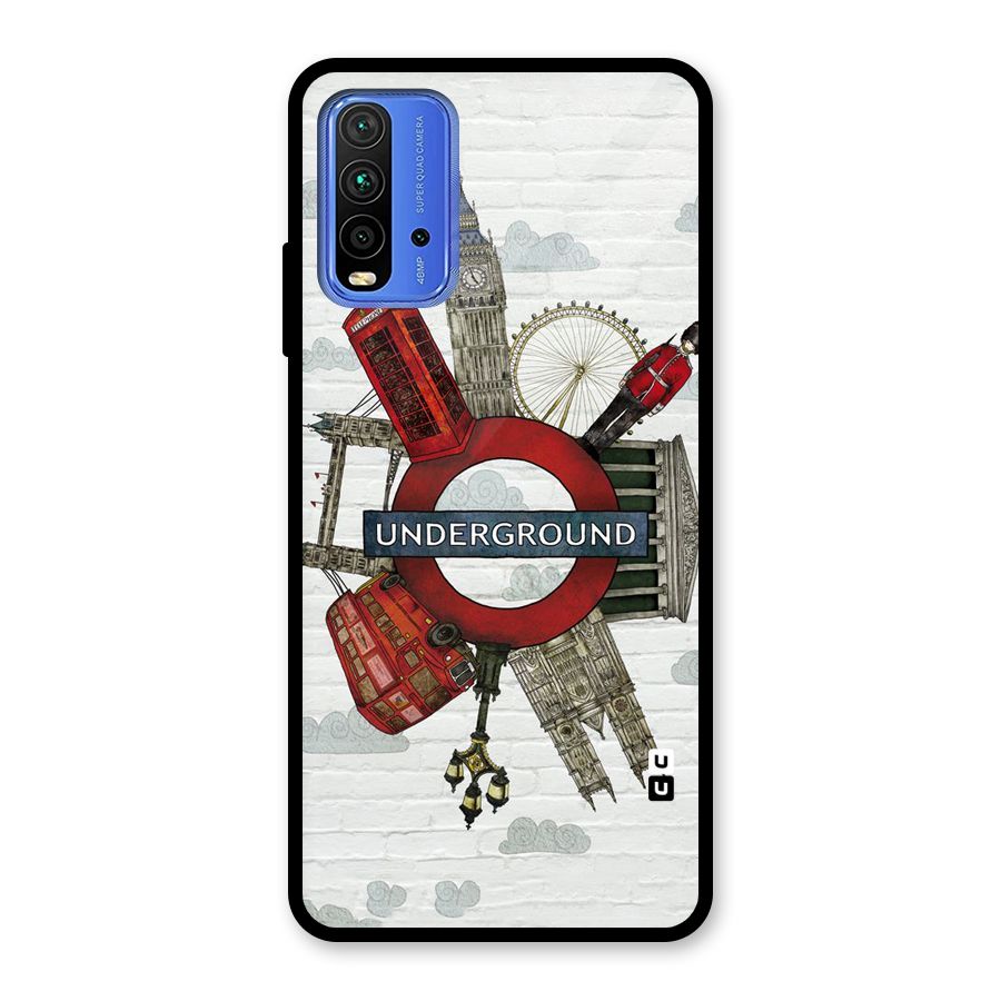 Underground Design Glass Back Case for Redmi 9 Power