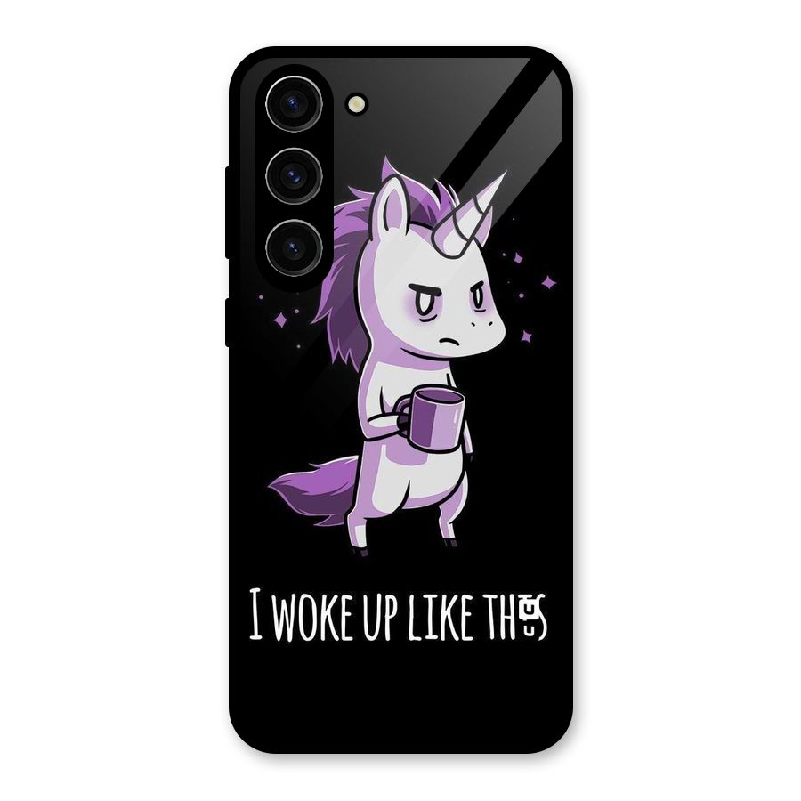 Unicorn Morning Glass Back Case for Galaxy S23 Plus