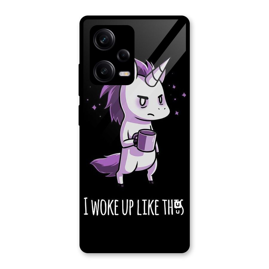 Unicorn Morning Glass Back Case for Redmi Note 12 Pro
