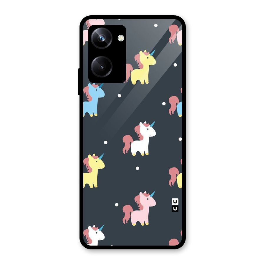 Unicorn Pattern Glass Back Case for Realme 10 Pro