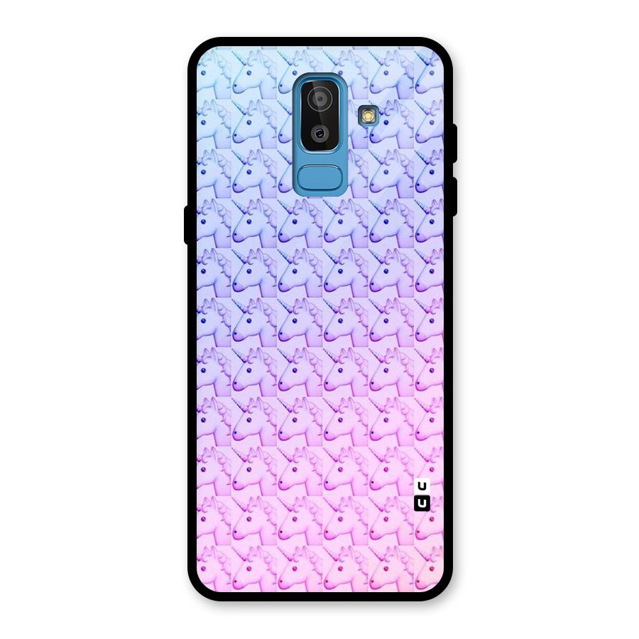 Unicorn Shade Glass Back Case for Galaxy J8