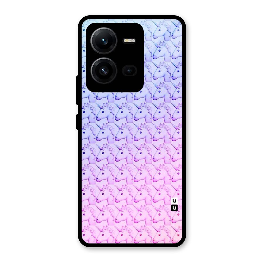 Unicorn Shade Glass Back Case for Vivo V25