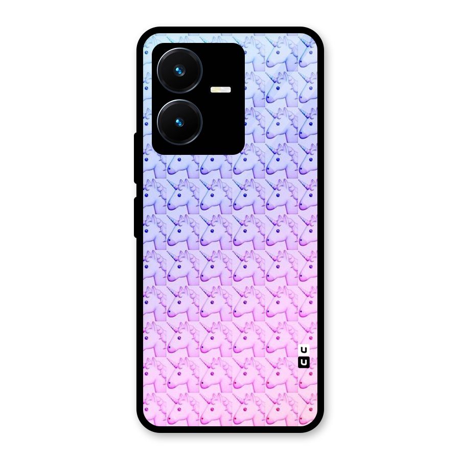Unicorn Shade Glass Back Case for Vivo Y22