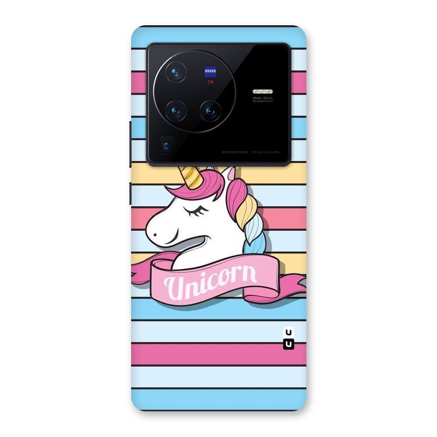 Unicorn Stripes Back Case for Vivo X80 Pro