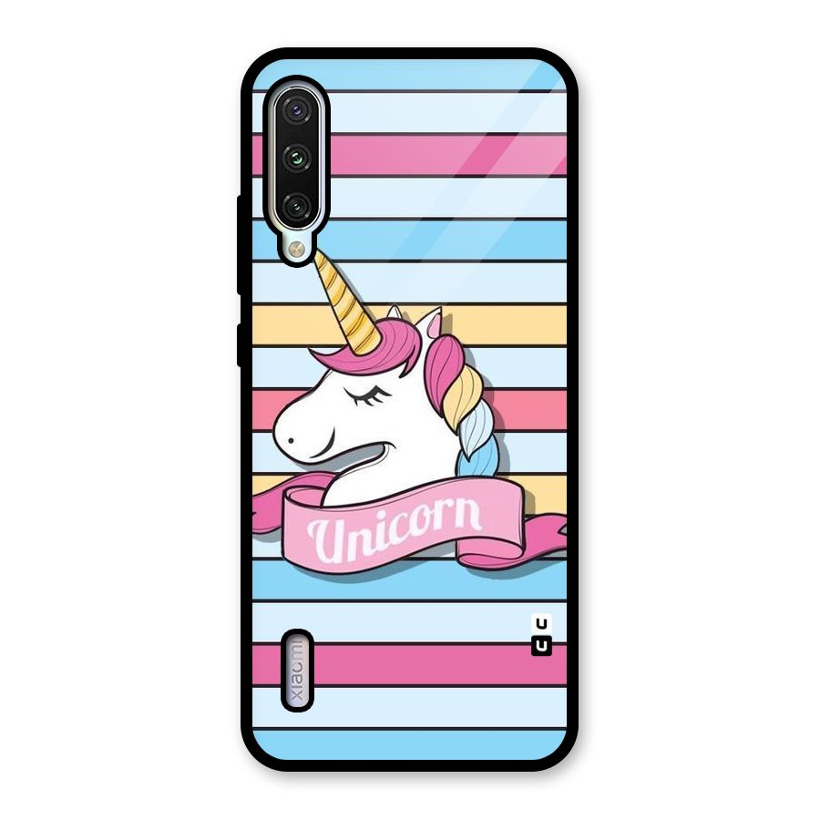 Unicorn Stripes Glass Back Case for Mi A3