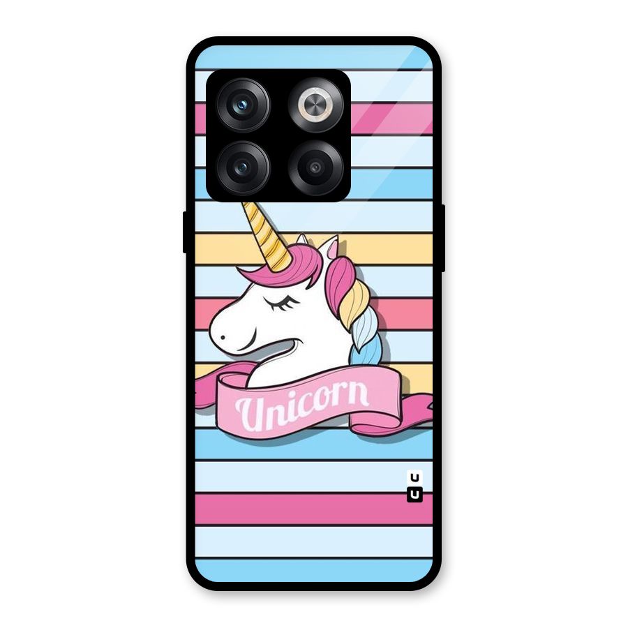 Unicorn Stripes Glass Back Case for OnePlus 10T