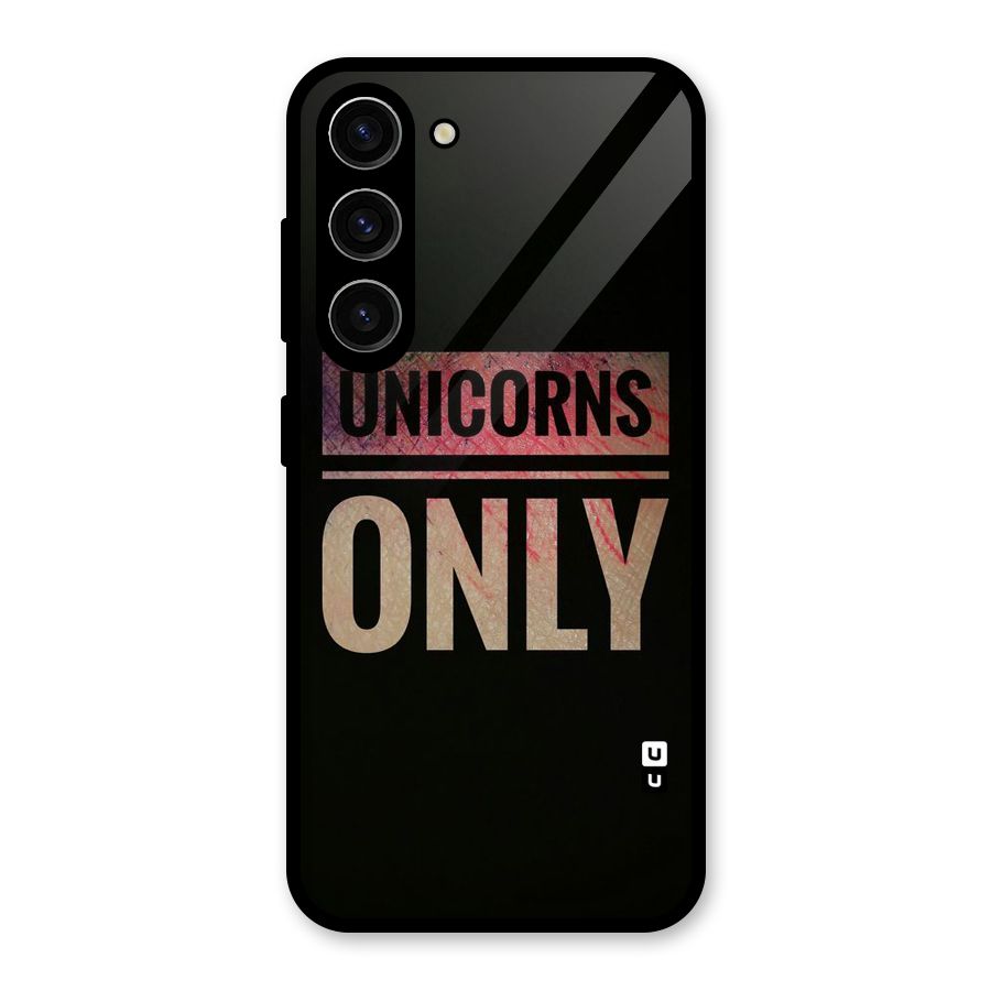 Unicorns Only Glass Back Case for Galaxy S23