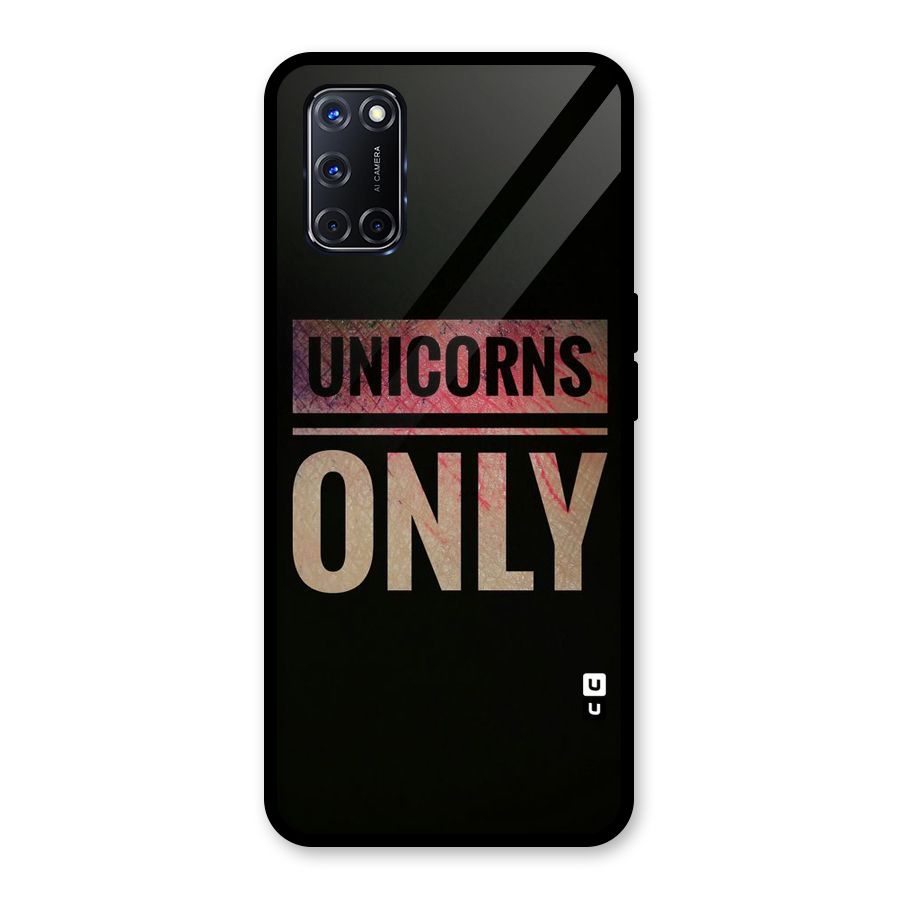 Unicorns Only Glass Back Case for Oppo A52