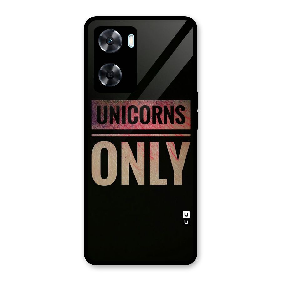 Unicorns Only Glass Back Case for Oppo A77