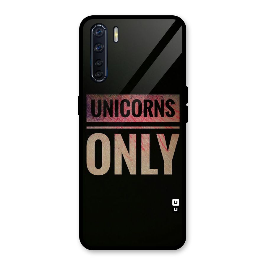 Unicorns Only Glass Back Case for Oppo F15