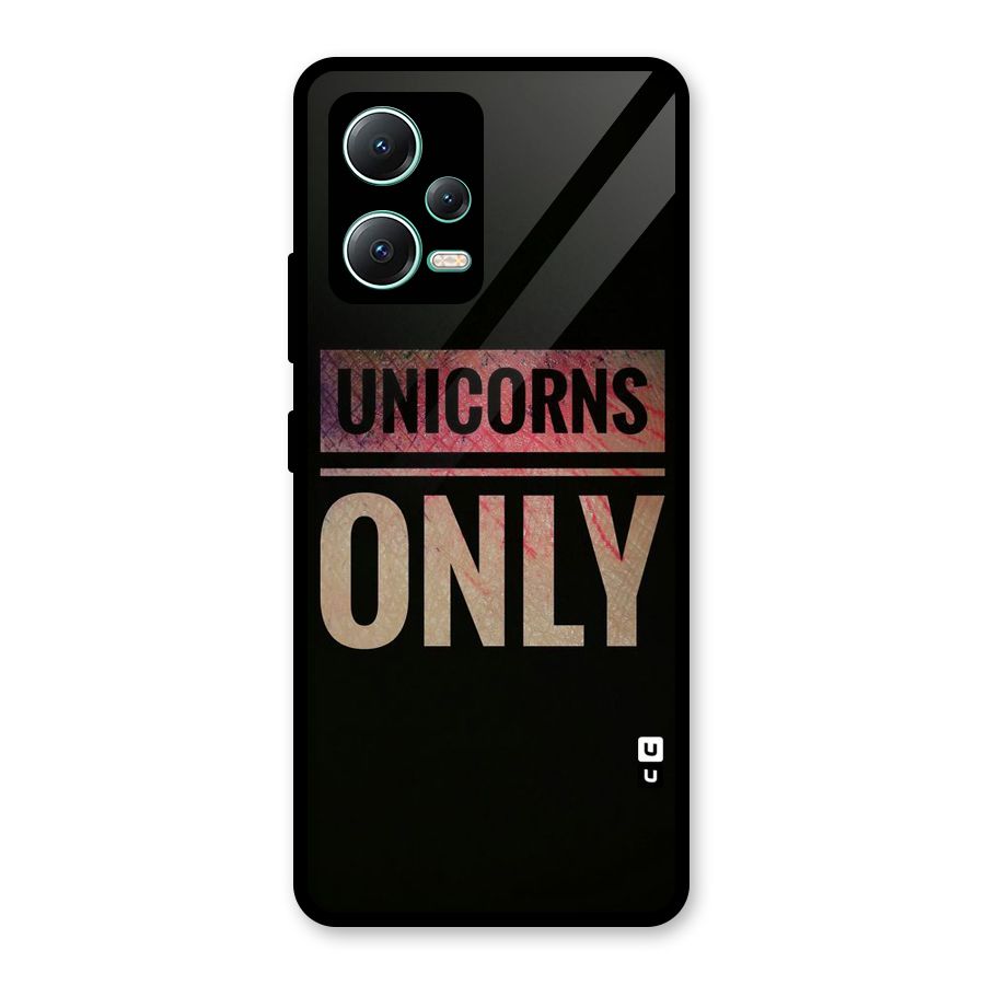 Unicorns Only Glass Back Case for Redmi Note 12 5G