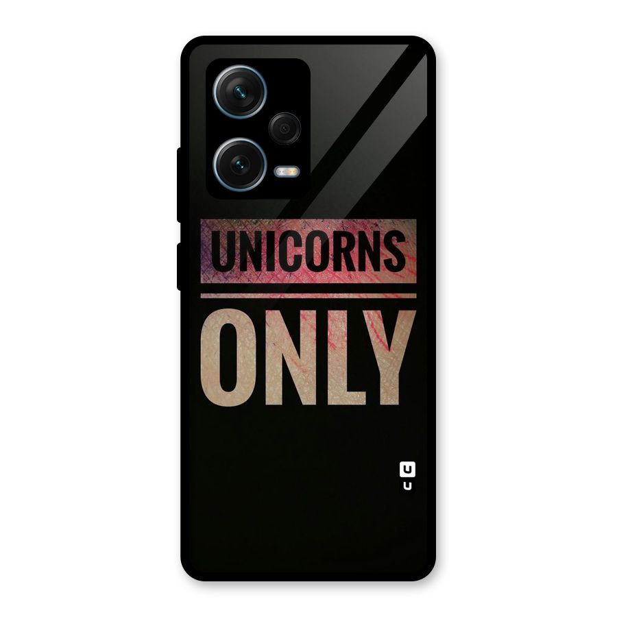 Unicorns Only Glass Back Case for Redmi Note 12 Pro Plus 5G