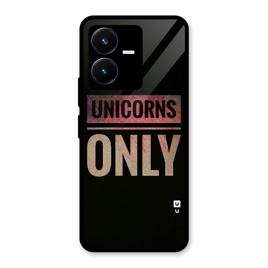 Unicorns Only Glass Back Case for Vivo Y22