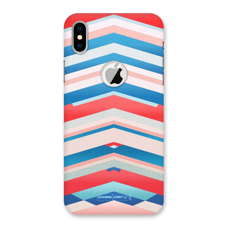 Unique Vibrant Colours Back Case for iPhone X Logo Cut