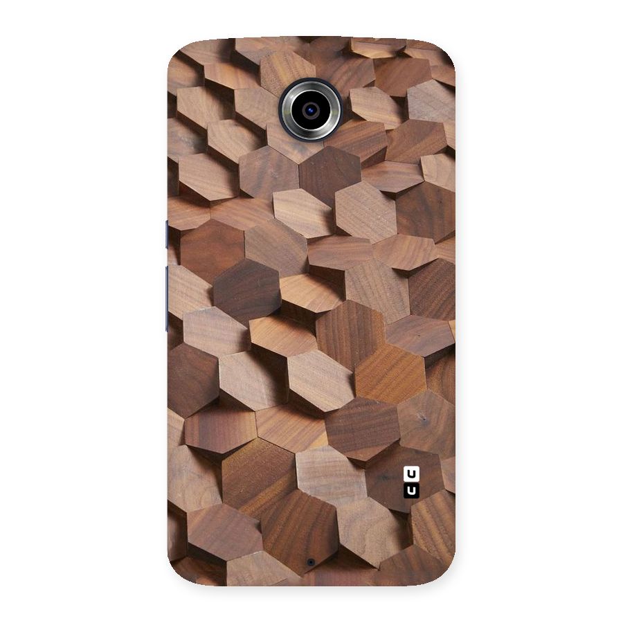 Uplifted Wood Hexagons Back Case for Nexsus 6