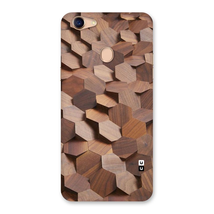 Uplifted Wood Hexagons Back Case for Oppo F5