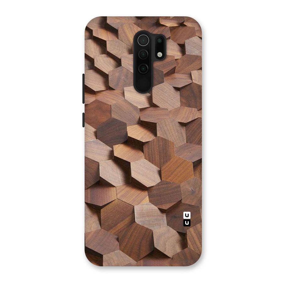 Uplifted Wood Hexagons Back Case for Poco M2