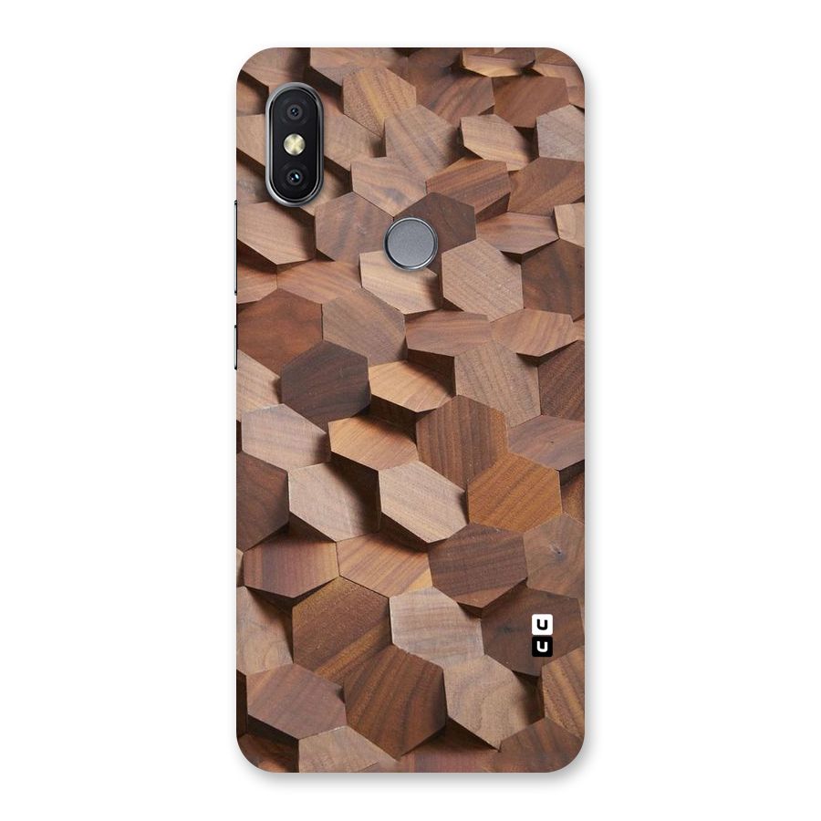 Uplifted Wood Hexagons Back Case for Redmi Y2
