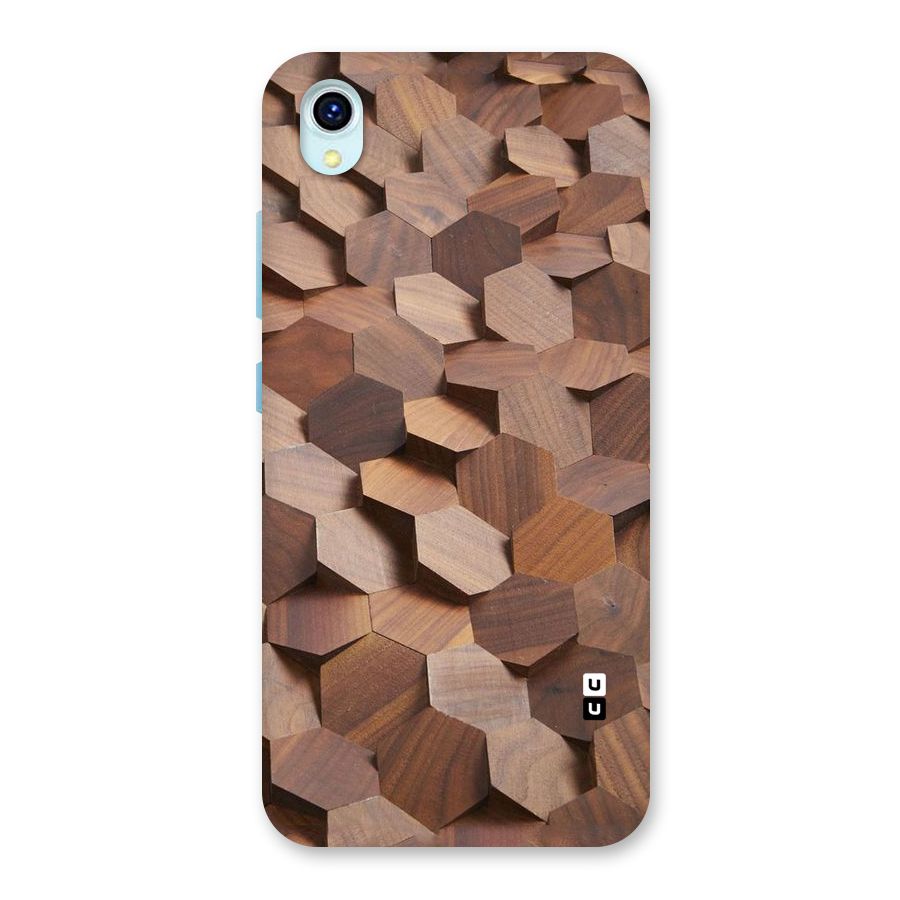 Uplifted Wood Hexagons Back Case for Vivo Y1s