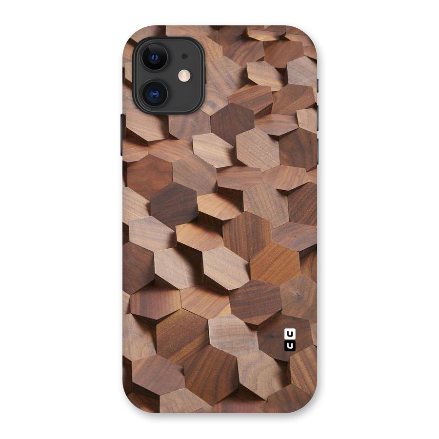 Uplifted Wood Hexagons Back Case for iPhone 11