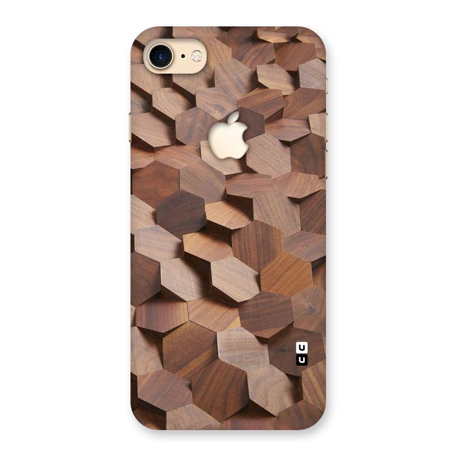 Uplifted Wood Hexagons Back Case for iPhone 7 Apple Cut