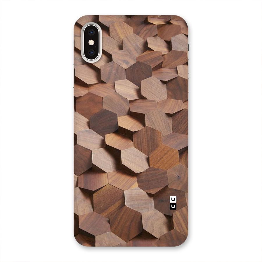 Uplifted Wood Hexagons Back Case for iPhone XS Max