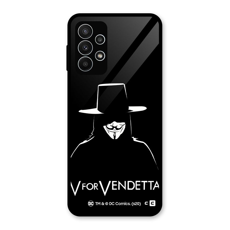 V for Vendetta Minimal Glass Back Case for Galaxy A23