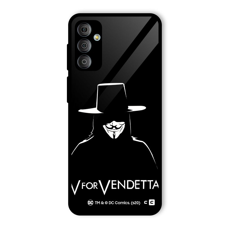 V for Vendetta Minimal Glass Back Case for Galaxy F23