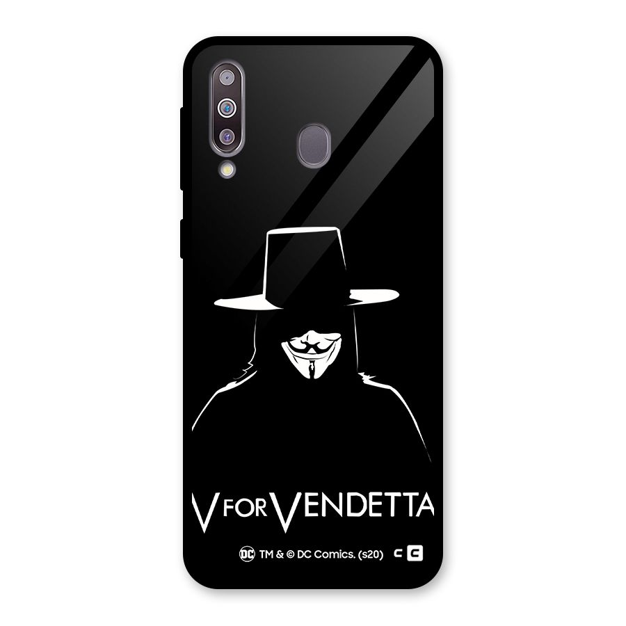 V for Vendetta Minimal Glass Back Case for Galaxy M30