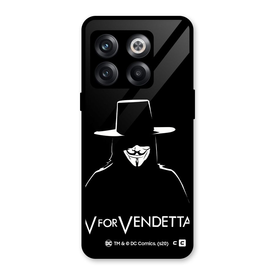 V for Vendetta Minimal Glass Back Case for OnePlus 10T