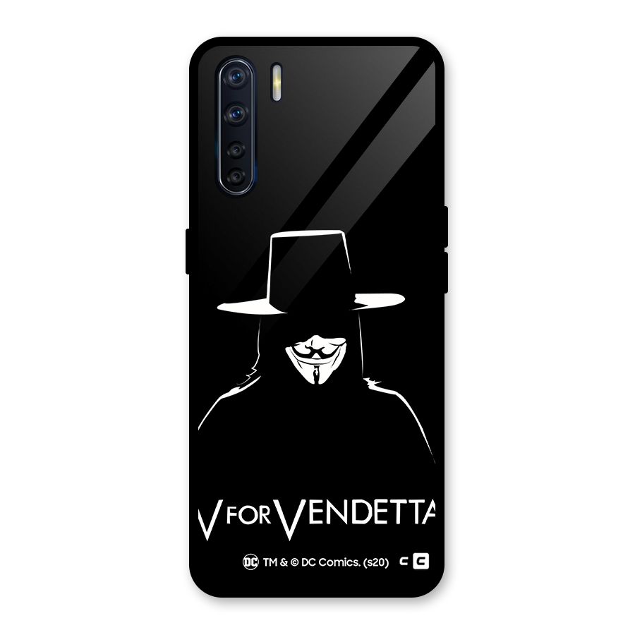 V for Vendetta Minimal Glass Back Case for Oppo F15