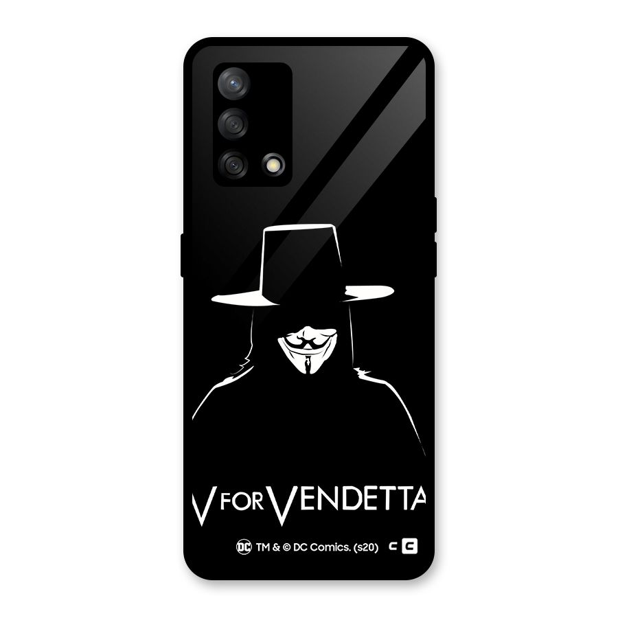 V for Vendetta Minimal Glass Back Case for Oppo F19