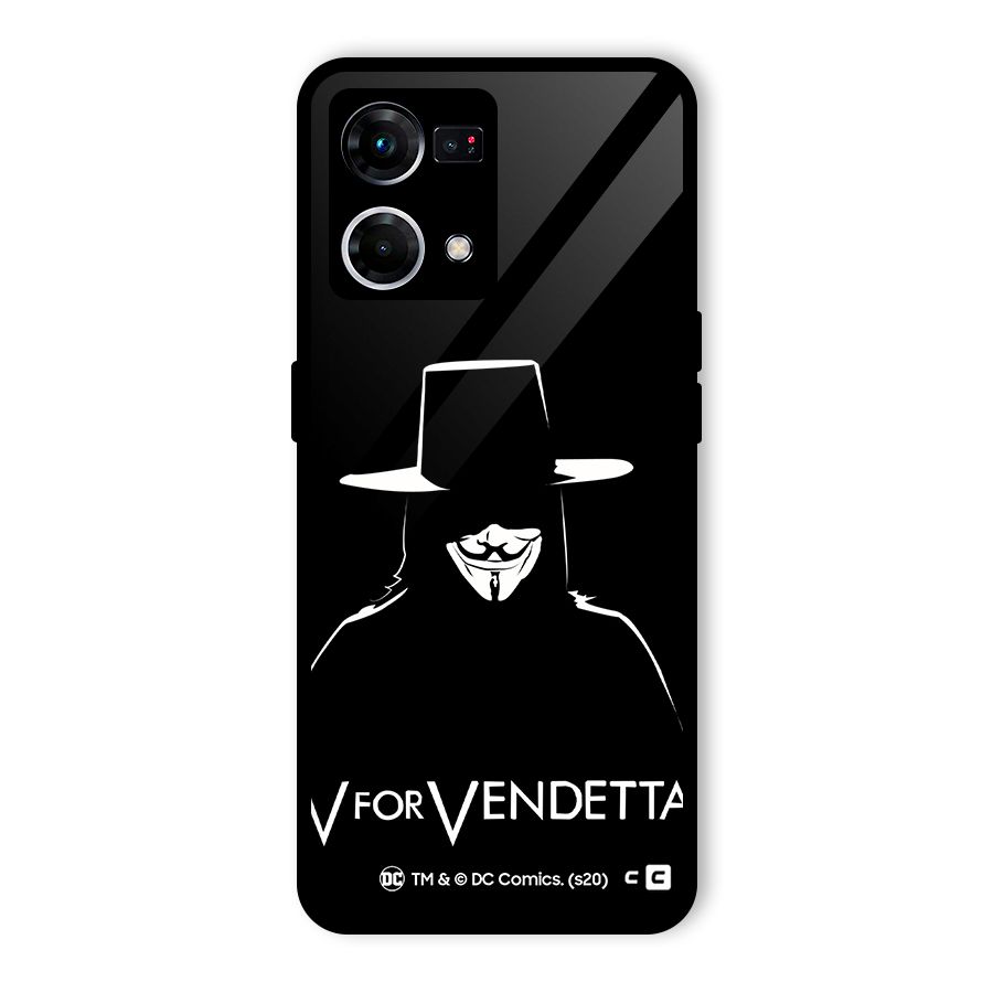 V for Vendetta Minimal Glass Back Case for Oppo F21s Pro 4G