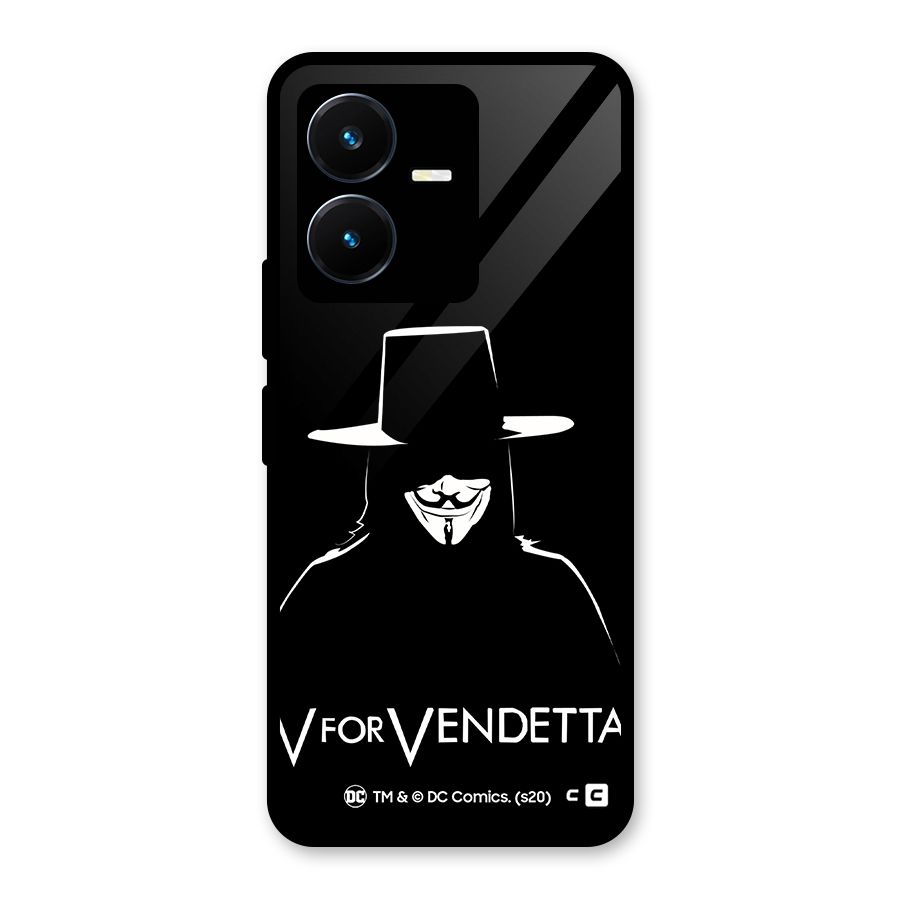 V for Vendetta Minimal Glass Back Case for Vivo Y22