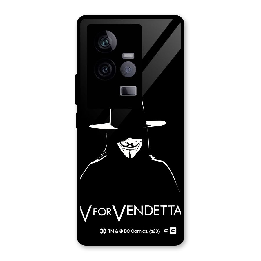 V for Vendetta Minimal Glass Back Case for Vivo iQOO 11 5G