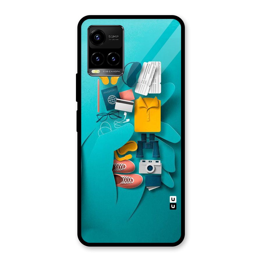 Vacay Vibes Glass Back Case for Vivo Y21A