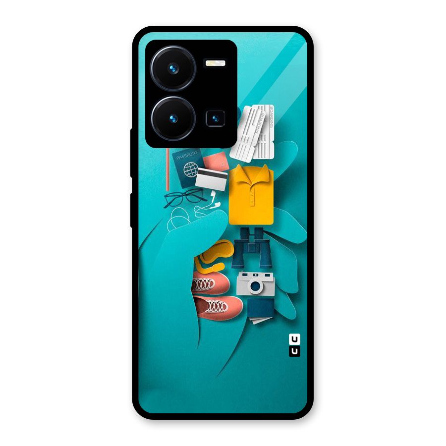 Vacay Vibes Glass Back Case for Vivo Y35