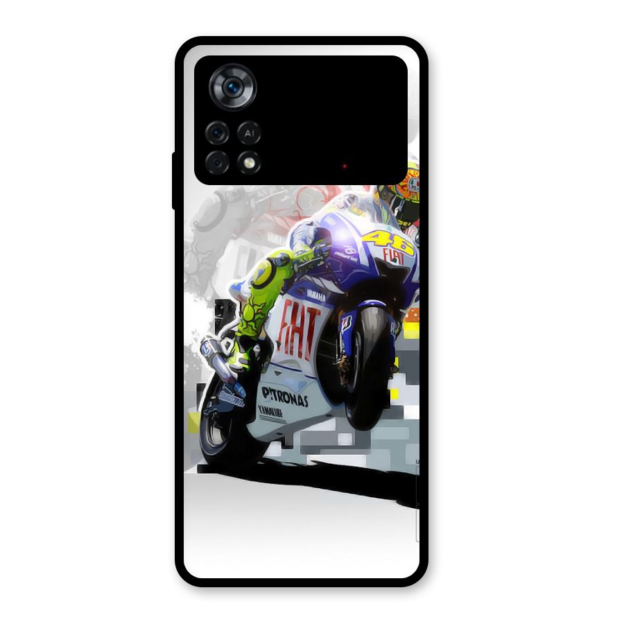 Valentino Rossi Glass Back Case for Poco X4 Pro 5G